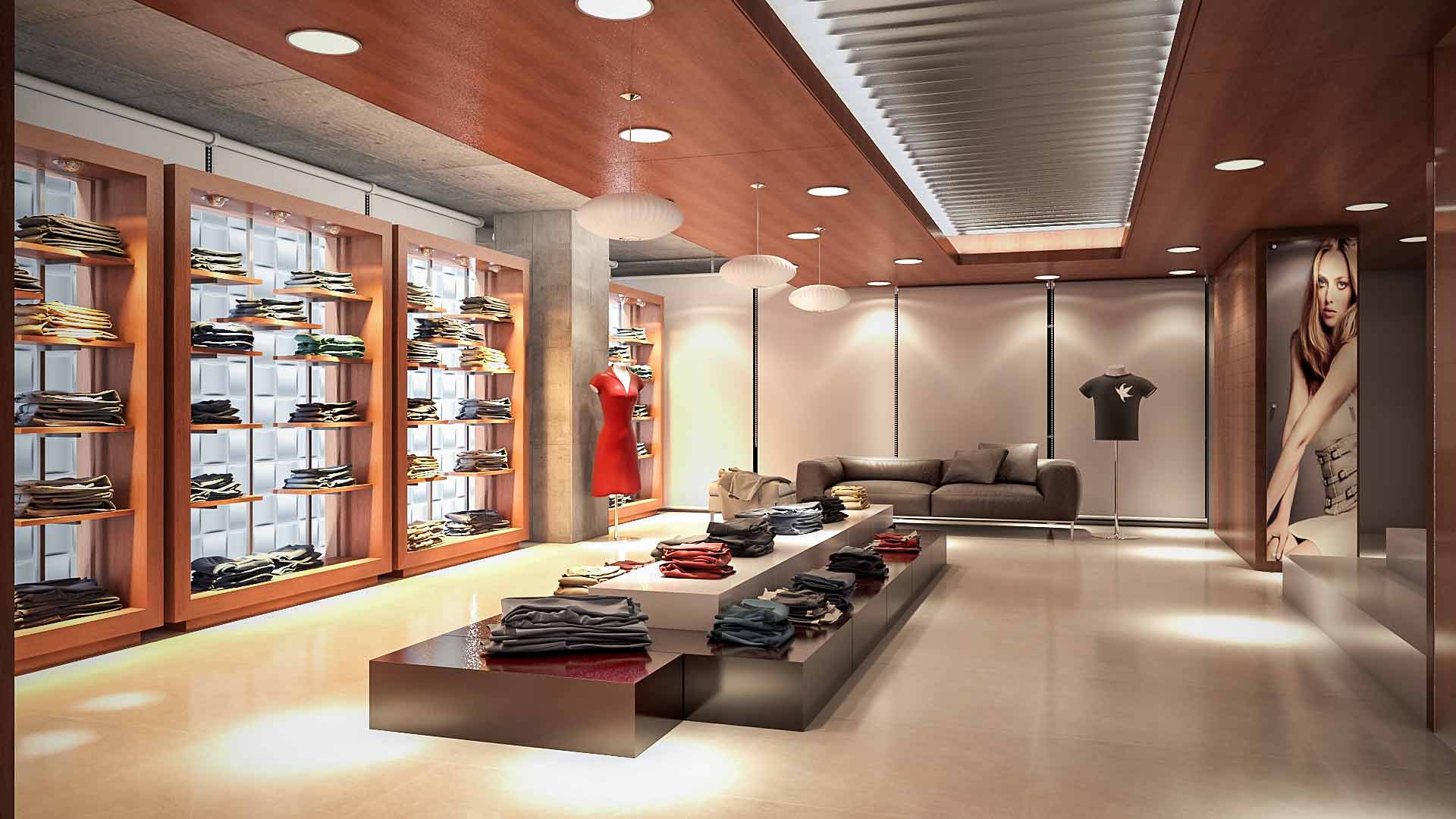 A Fashion Showroom Interior Design By Zero Inch Interior's
